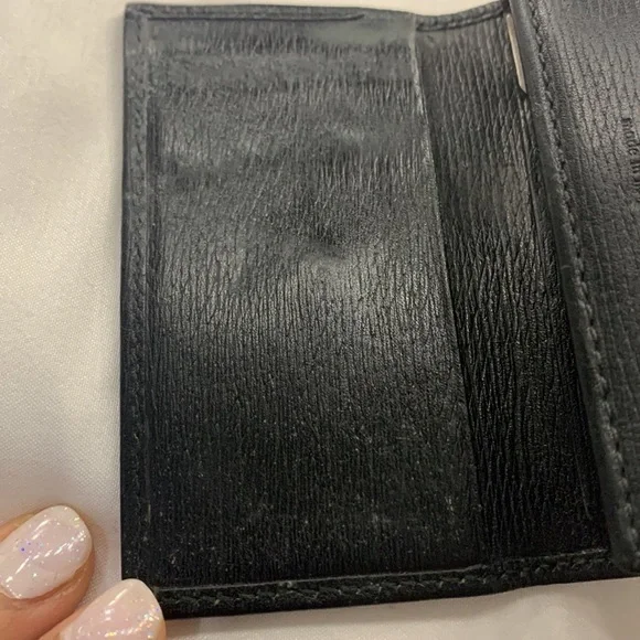 Gucci black grained leather 6 key ring holder made in Italy - Picture 6 of 11